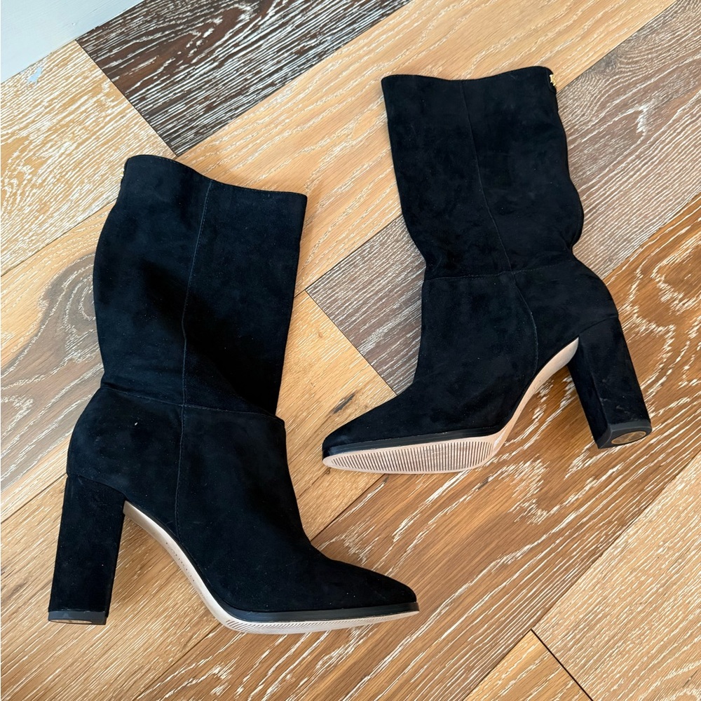 Ralph Lauren black suede Artizan Suede Tall Boot nwt - Picture 3 of 10